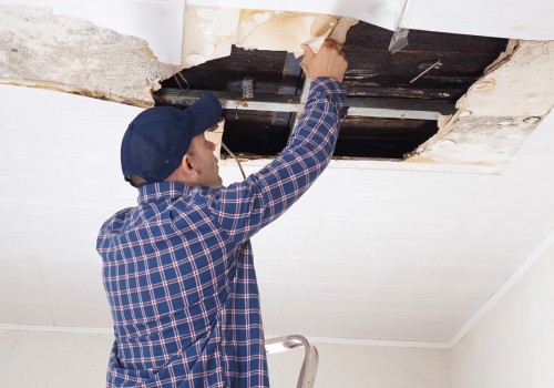 How do you repair a hole in the roof from the inside?